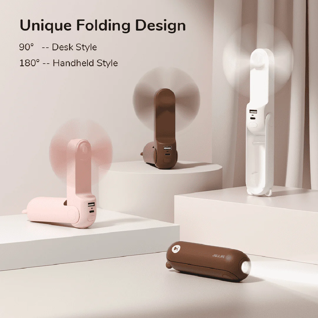 JISULIFE F8X Mini Fan Portable Fan