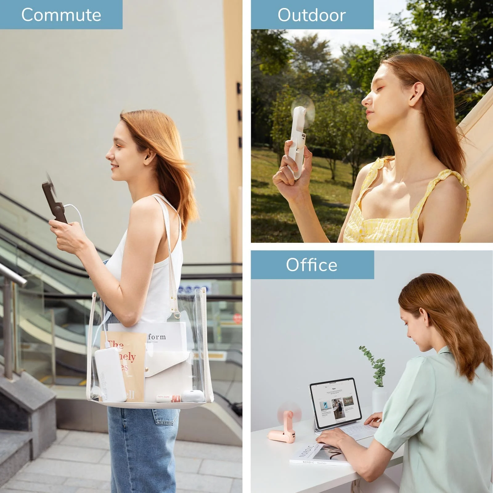 JISULIFE F8X Mini Fan Portable Fan