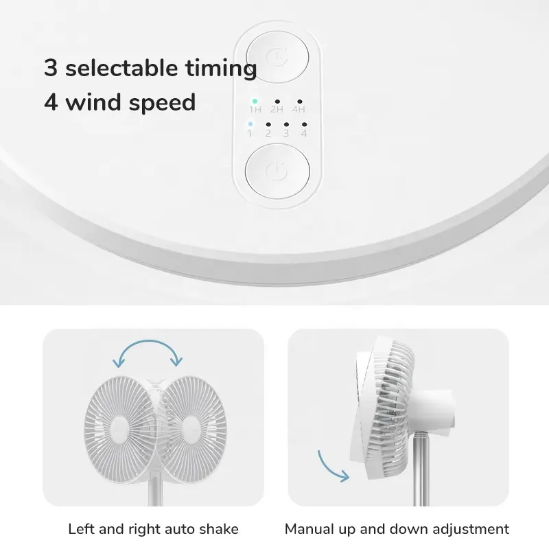 JISULIFE FA13P Oscillating Extendable Desk Fan