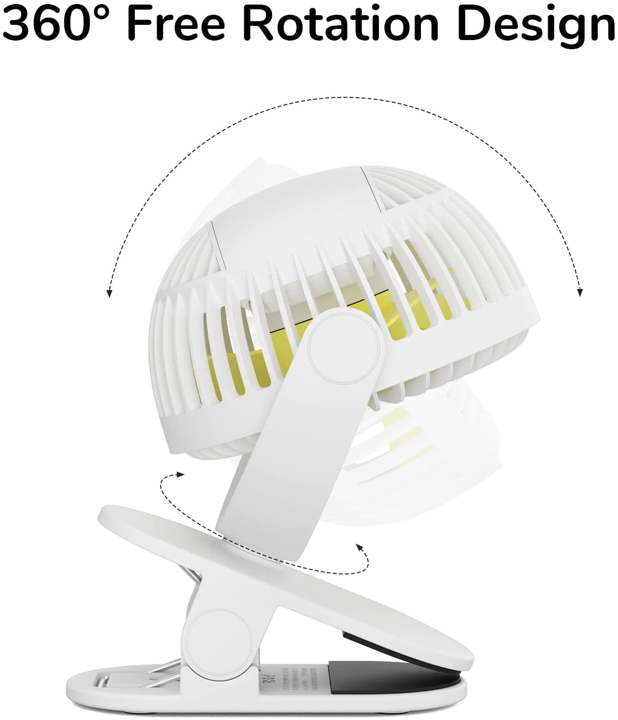 JISULIFE FA18S Portable Clip Fan USB Rechargeable With 4000mAh Battery