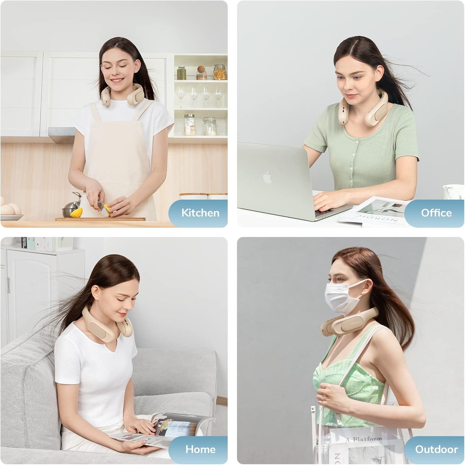 JISULIFE FA35 Portable Ultimate Bladeless Neck Fan