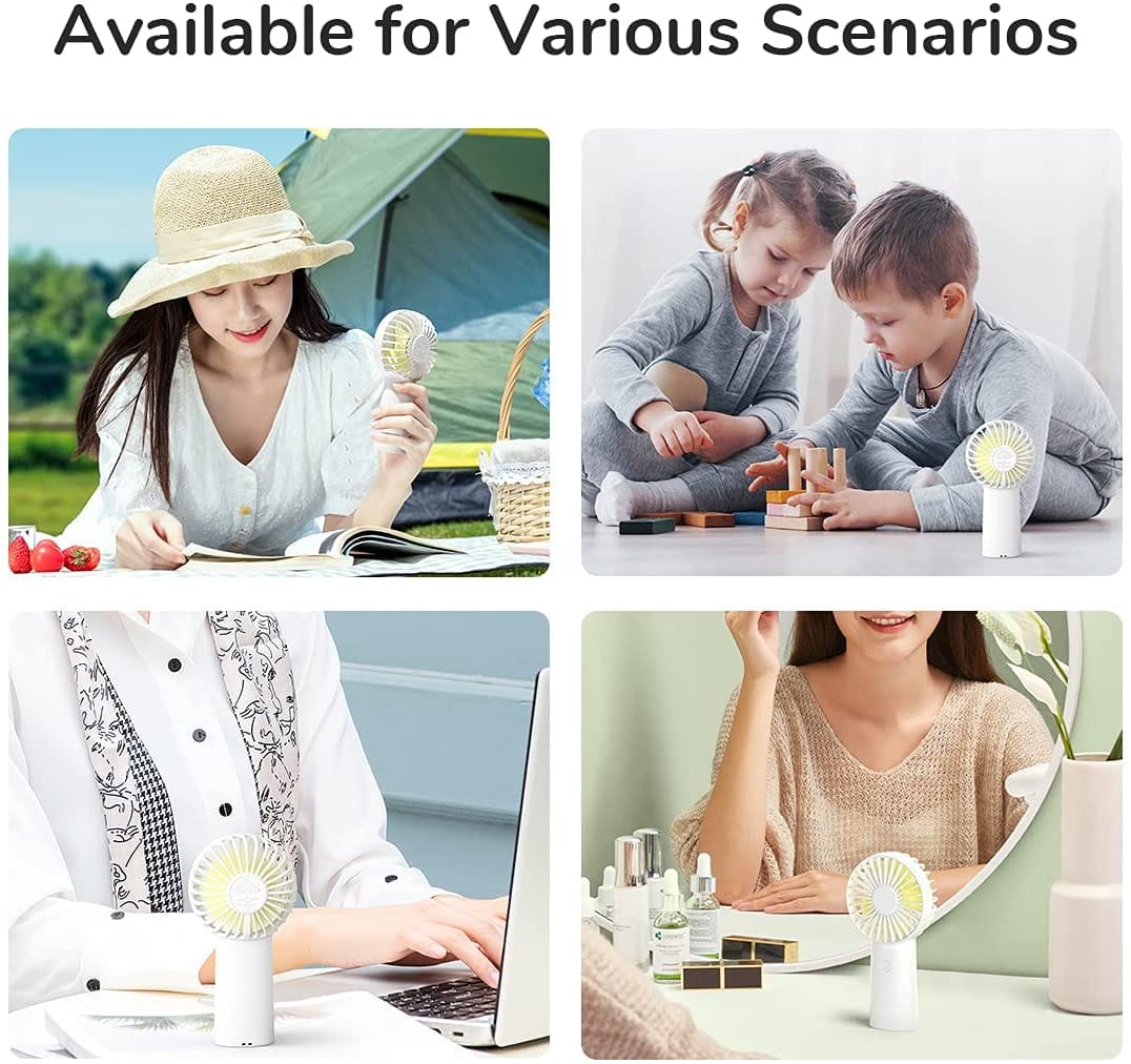 JISULIFE Fa20X Handheld Portable Hand Held Fan 4000mAh