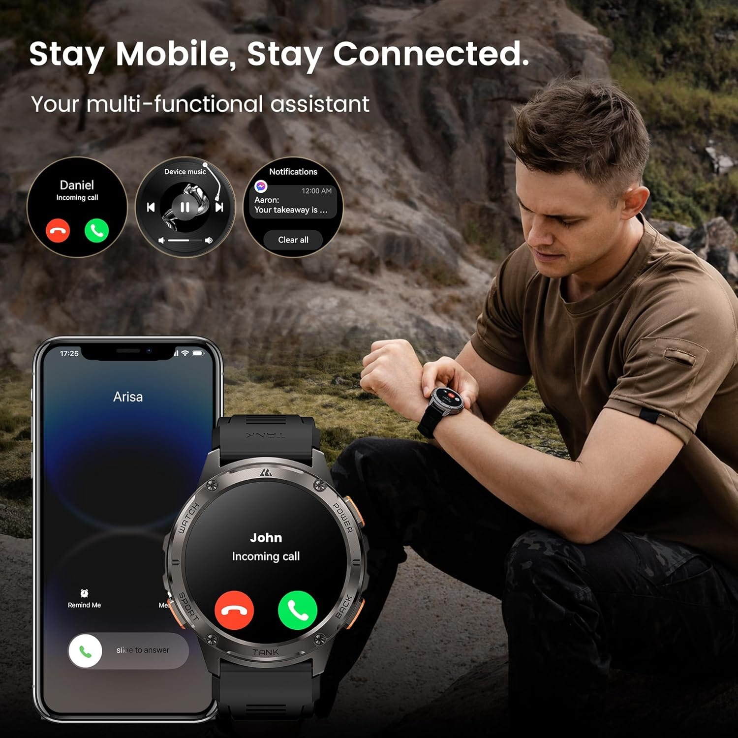 KOSPET TANK T3 BT Calling Smart Watch
