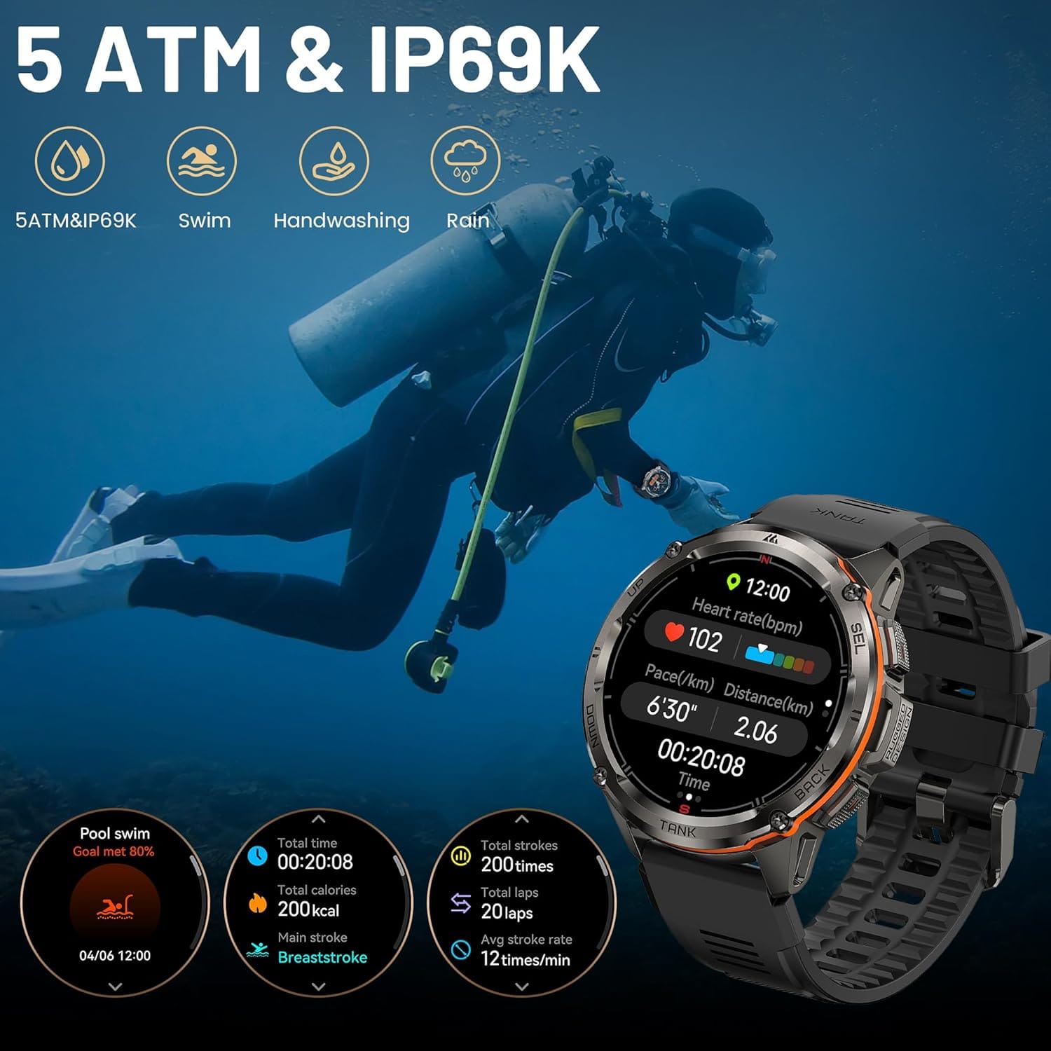 KOSPET TANK T3 ULTRA CALLING Rugged Smartwatch