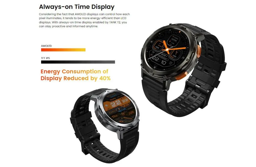 Kospet Tank T2 Smart Watch (Special Edition Dual Strap)