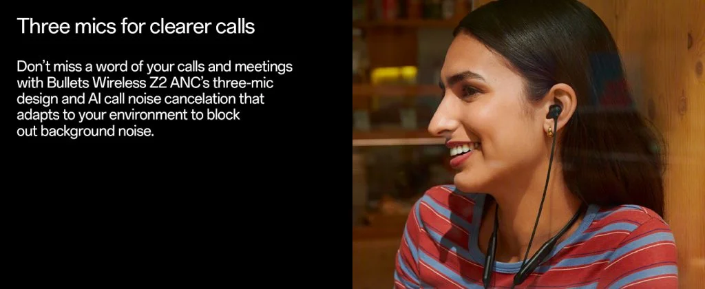 OnePlus Bullets Wireless Z2 ANC Neckband (45dB ANC)