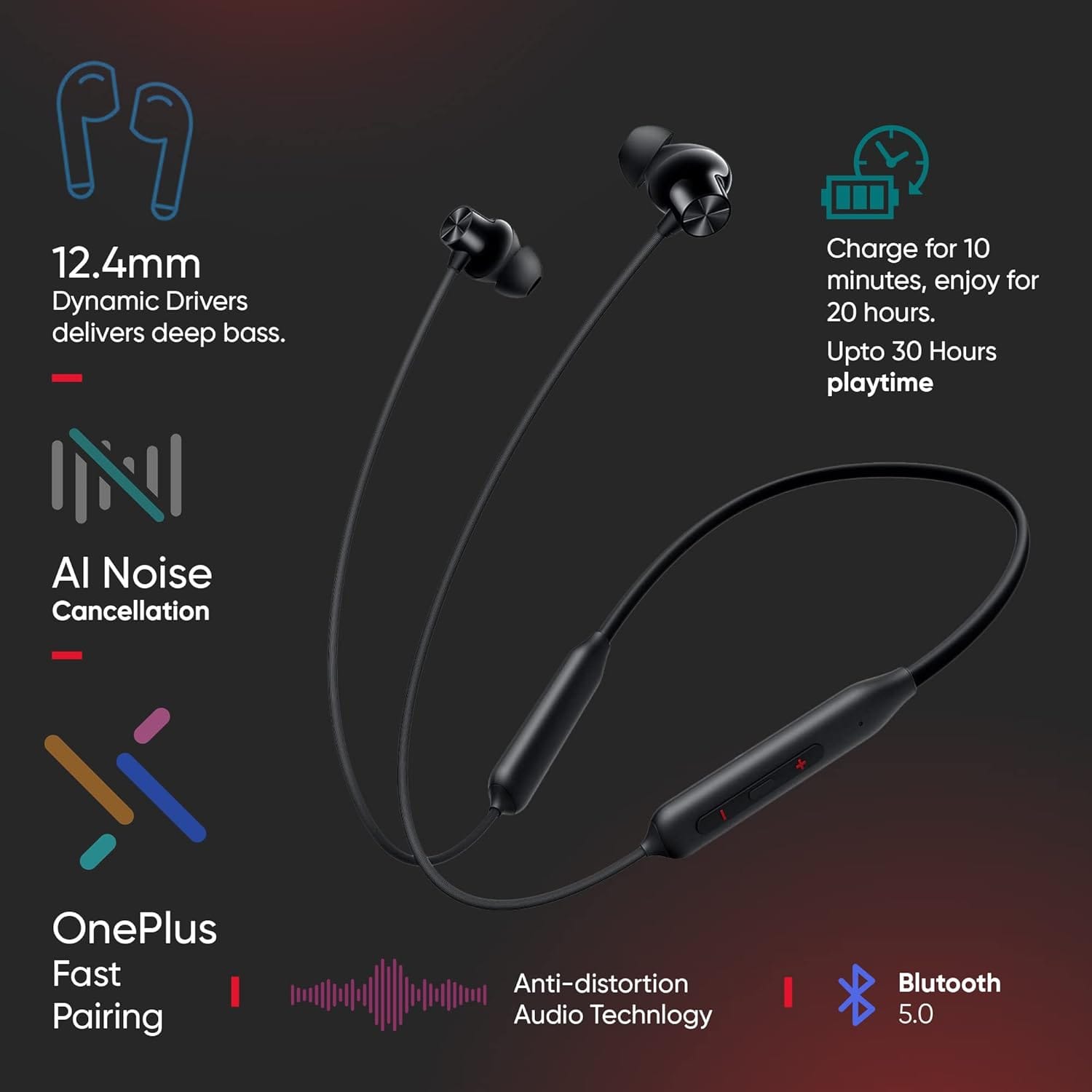 OnePlus Bullets Wireless Z2 Bluetooth Neckband Earphone