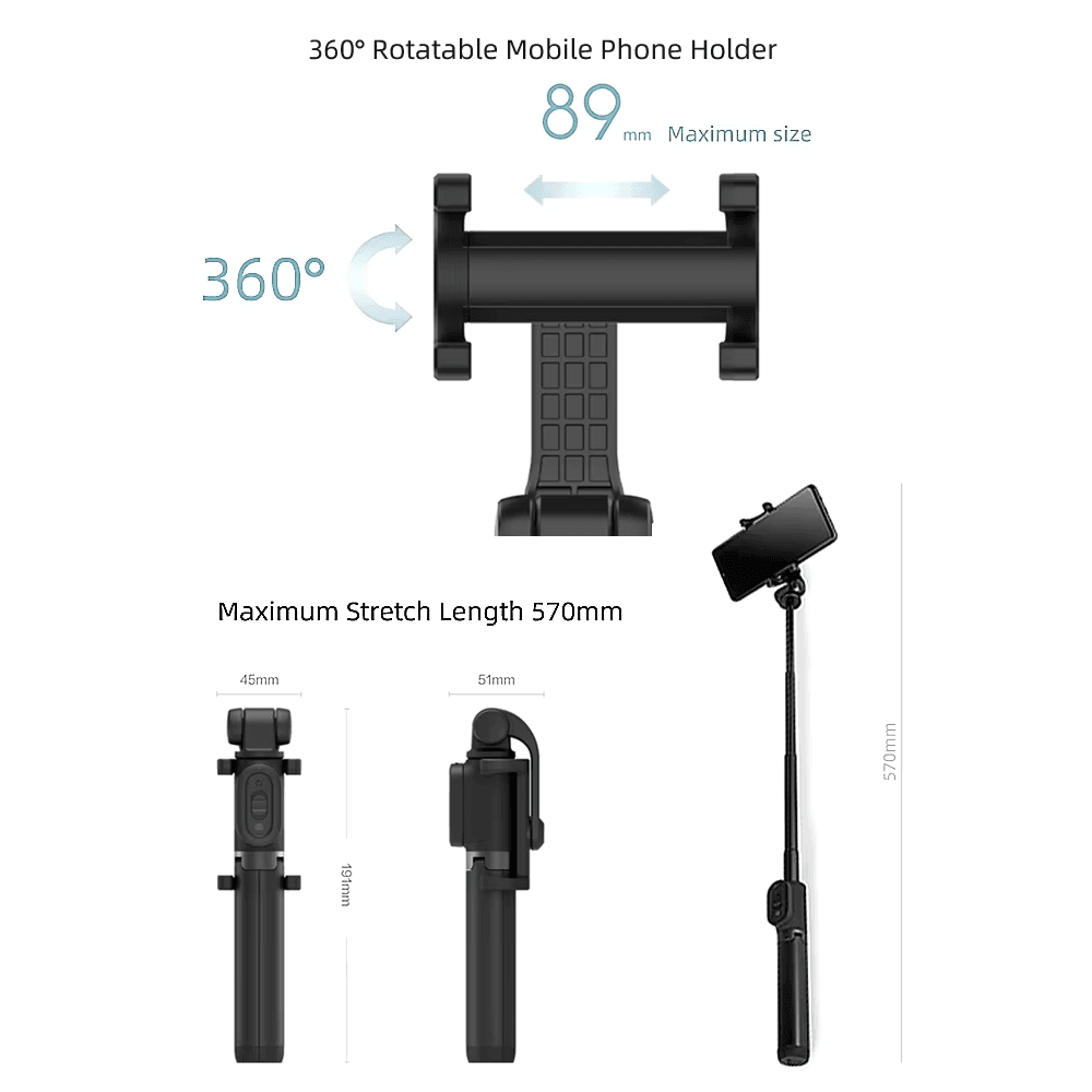 Xiaomi Mi Zoom Selfie stick with bracket (4)