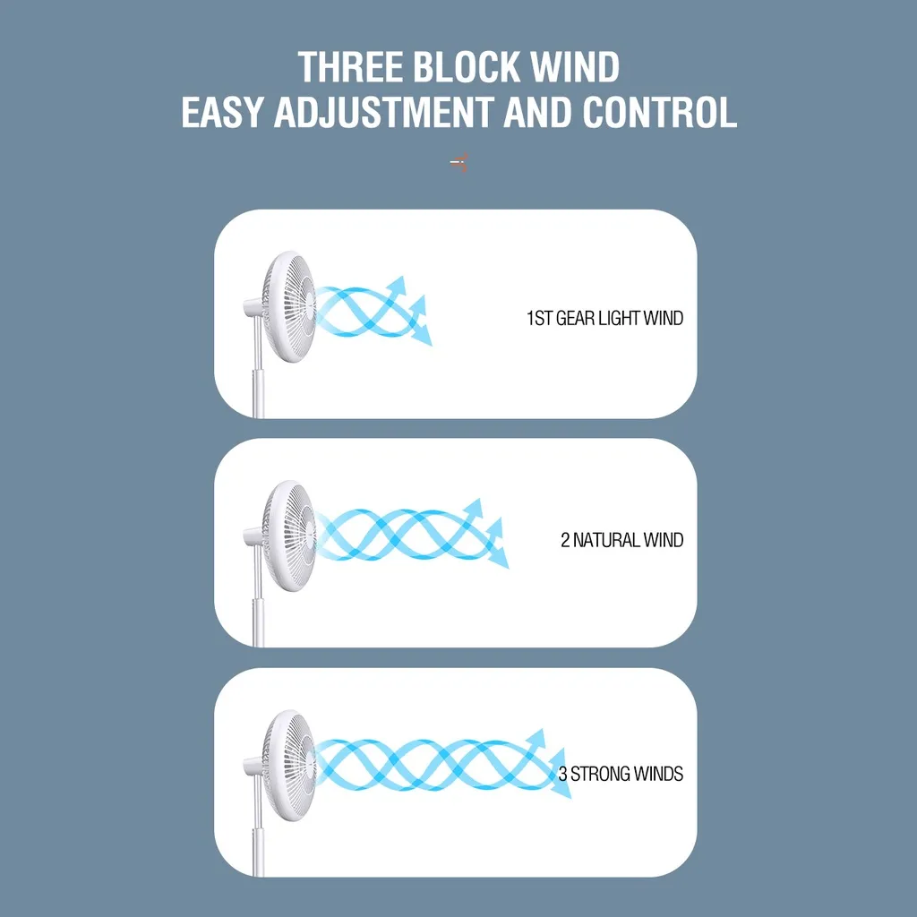 Xundd XDOT-024 USB Rechargeable Oscillating Fan 8000mAh Battery