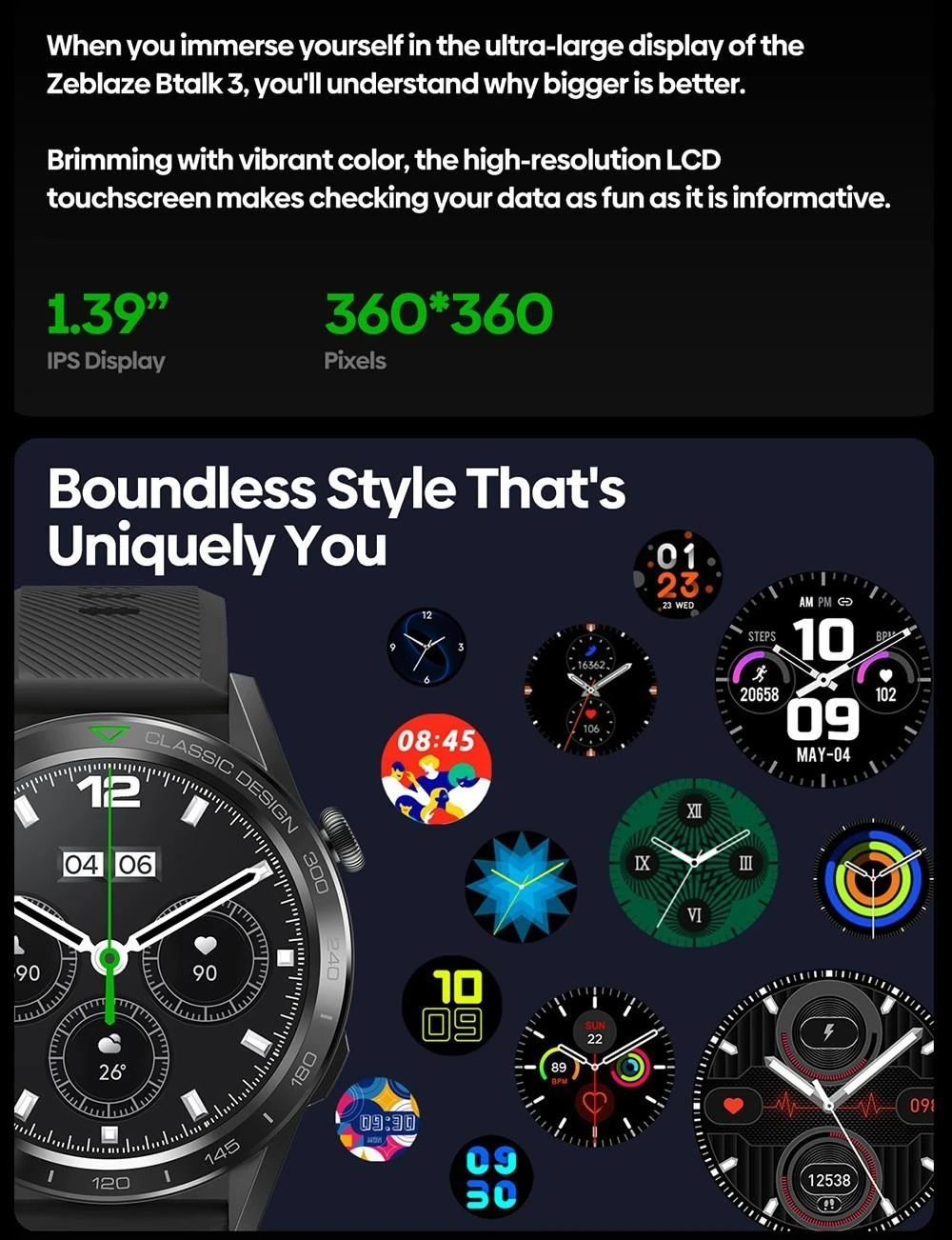 Zeblaze BTALK 3 Bluetooth Calling Smart watch