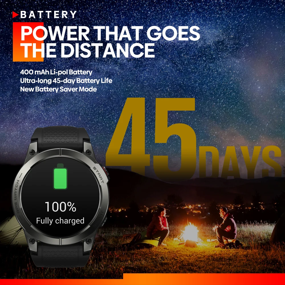 Zeblaze Stratos 3 GPS Smart Watch AMOLED Display