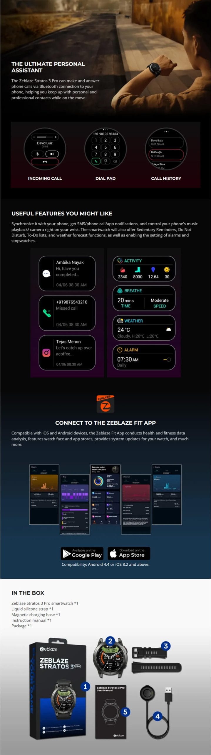 Zeblaze Stratos 3 Pro Smart Watch With GPS