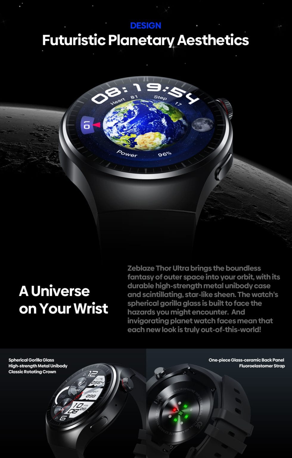 Zeblaze Thor Ultra AMOLED 4G Android Smart Watch