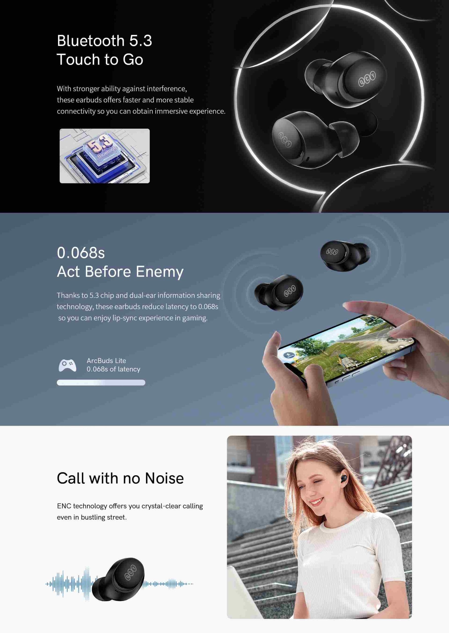 QCY T27 ArcBuds Lite TWS Earbuds