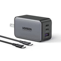 UGREEN 65W USB C 3 Ports Charger with Type-C Cable