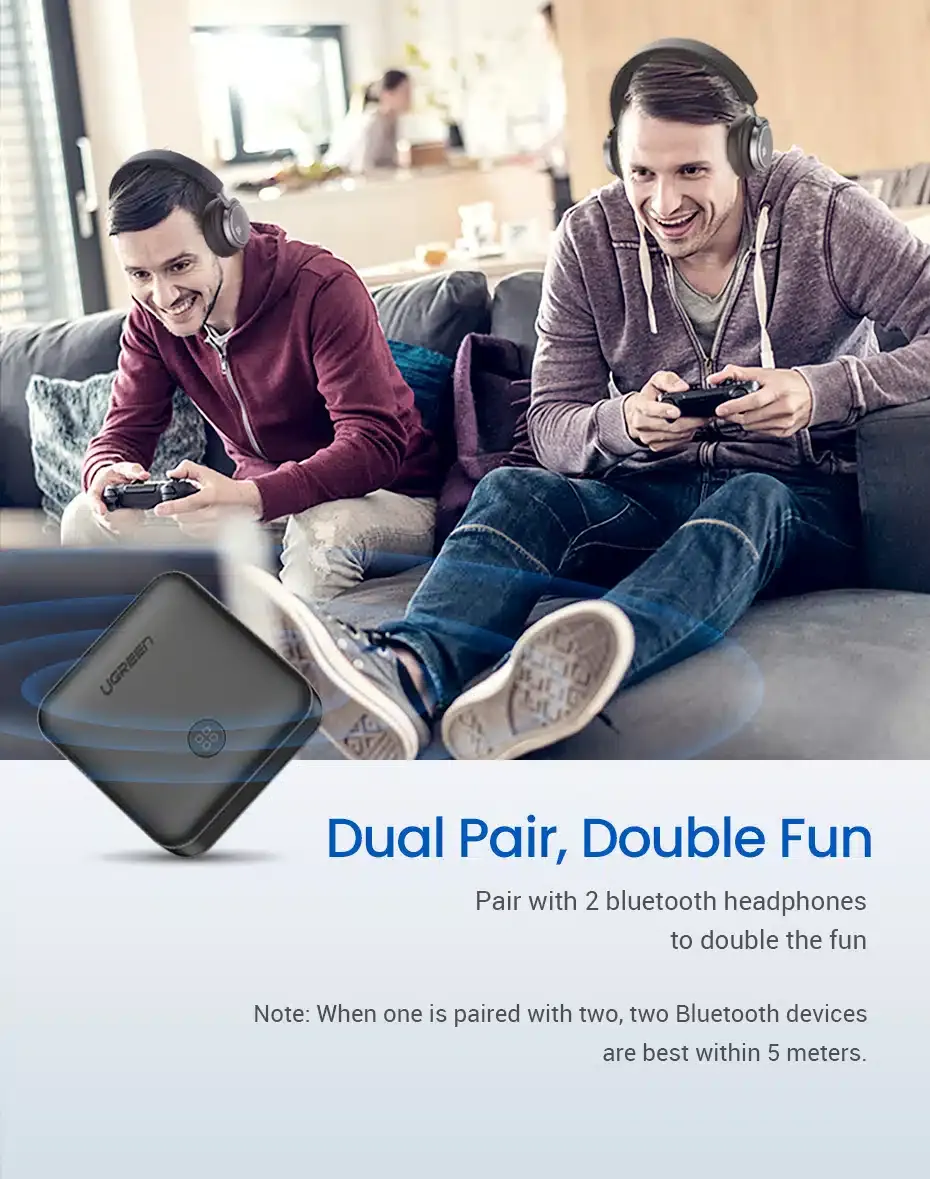 UGREEN CM144 Bluetooth AptX Transmitter and Receiver (70158)