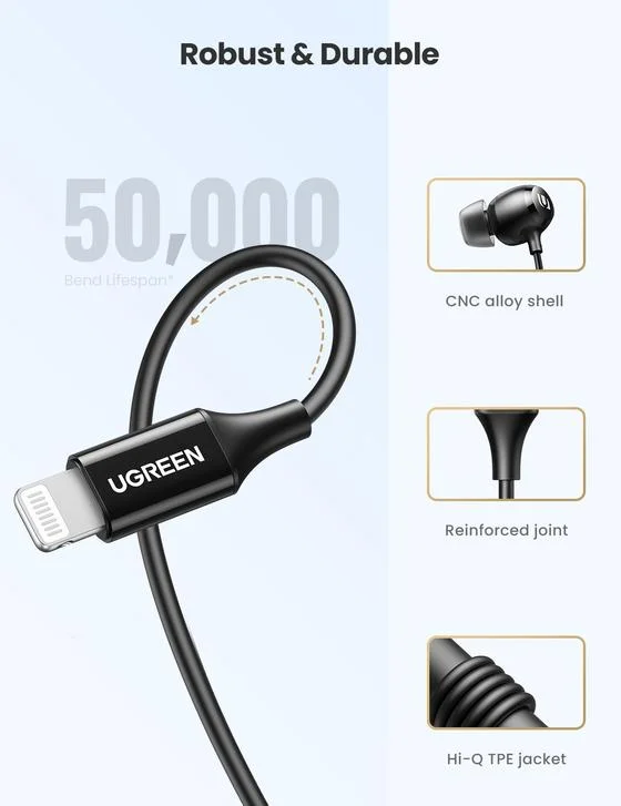 UGREEN Lightning Earphone (MFi Certified)