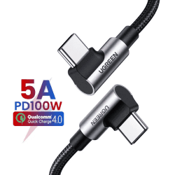 UGREEN Right Angle 100W USB C Cable PD Fast Charging (2 Meter)