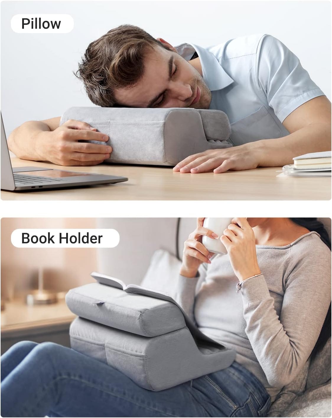 UGREEN Tablet Pillow Stand Adjustable Holder with 3 Viewing Angles for iPad Tablet