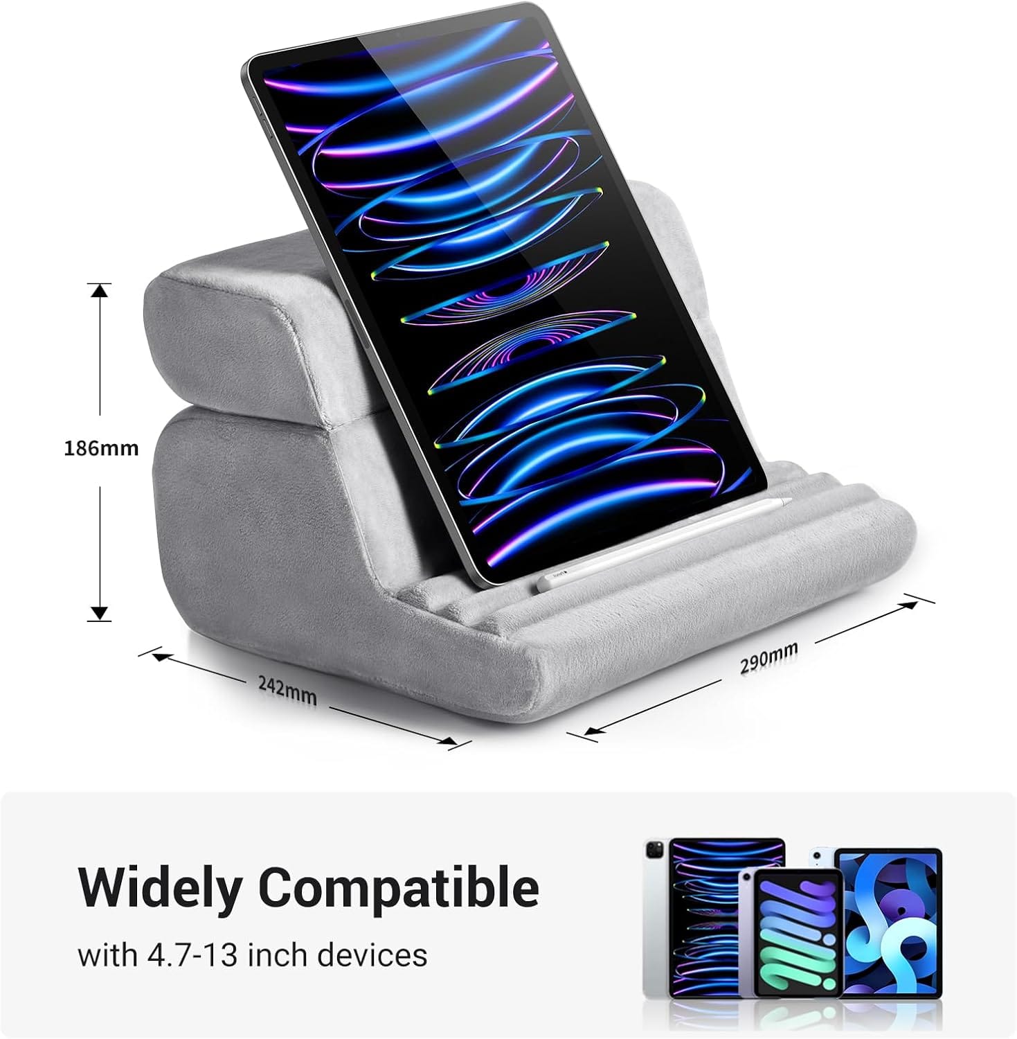 UGREEN Tablet Pillow Stand Adjustable Holder with 3 Viewing Angles for iPad Tablet