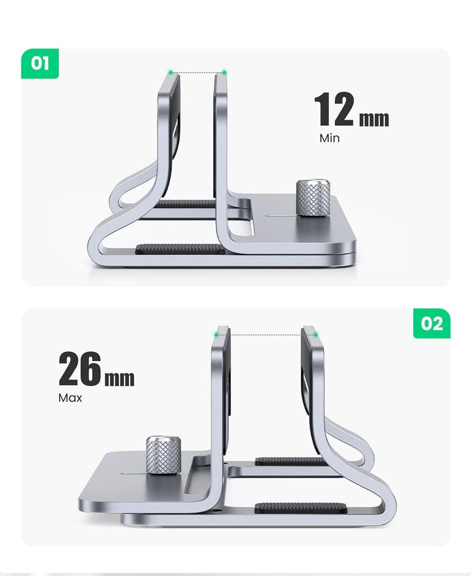UGREEN Vertical Laptop Stand Holder Aluminum Adjustable Stand