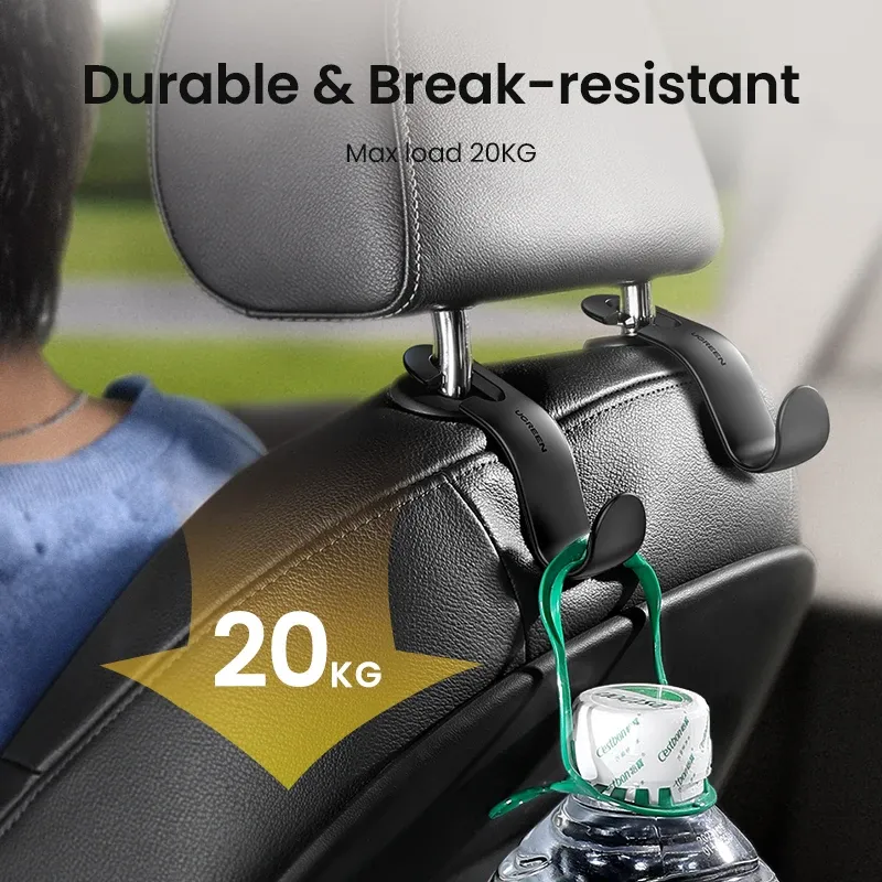 Ugreen LP104 Car Back Seat Headrest Hanger Holder Hooks 2 Pack