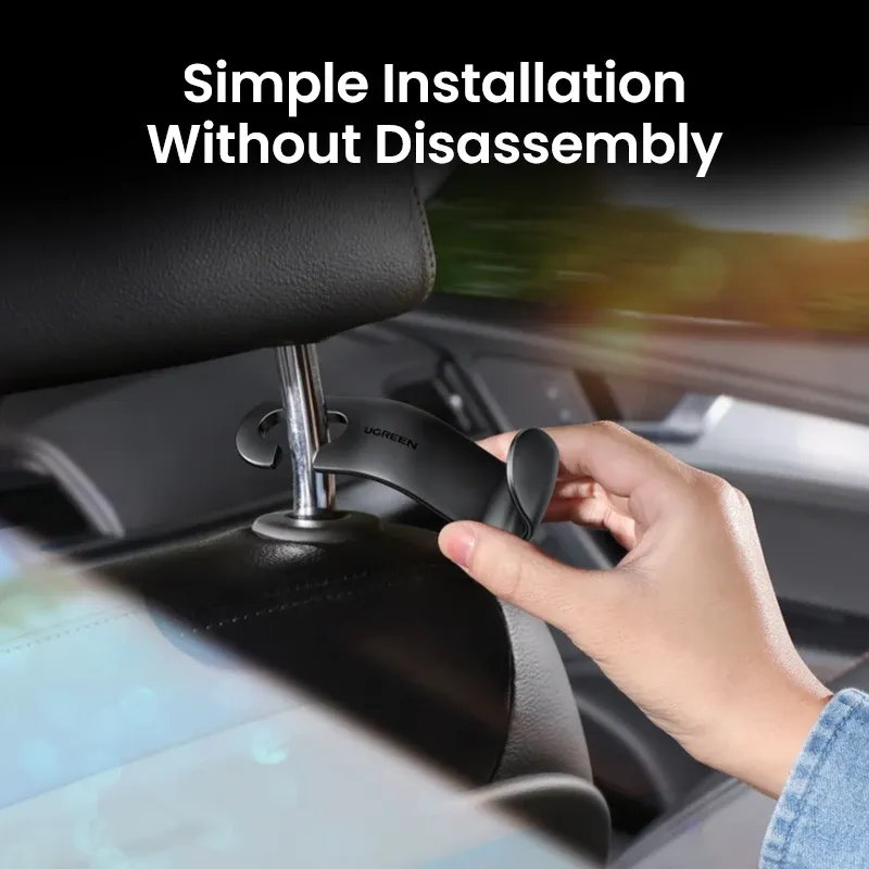 Ugreen LP104 Car Back Seat Headrest Hanger Holder Hooks 2 Pack