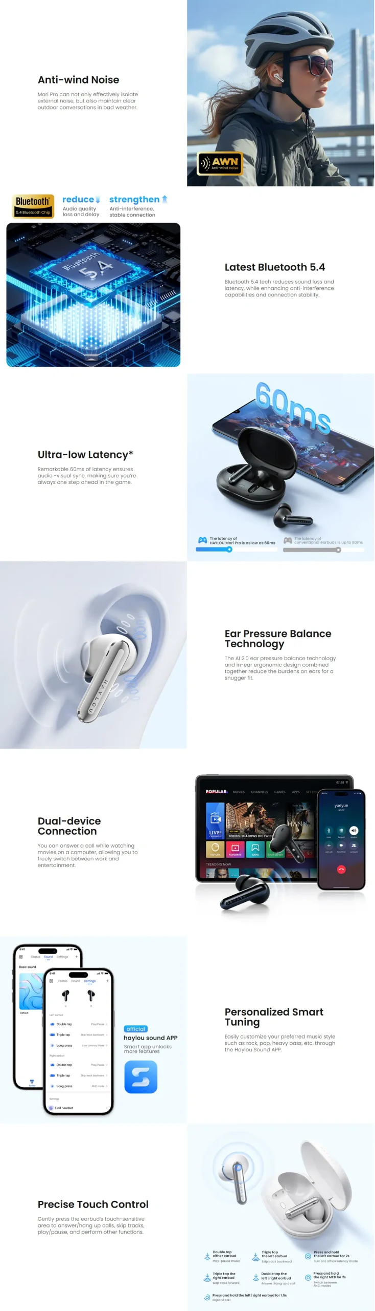 Haylou Mori Pro 43dB ANC True Wireless Earbuds