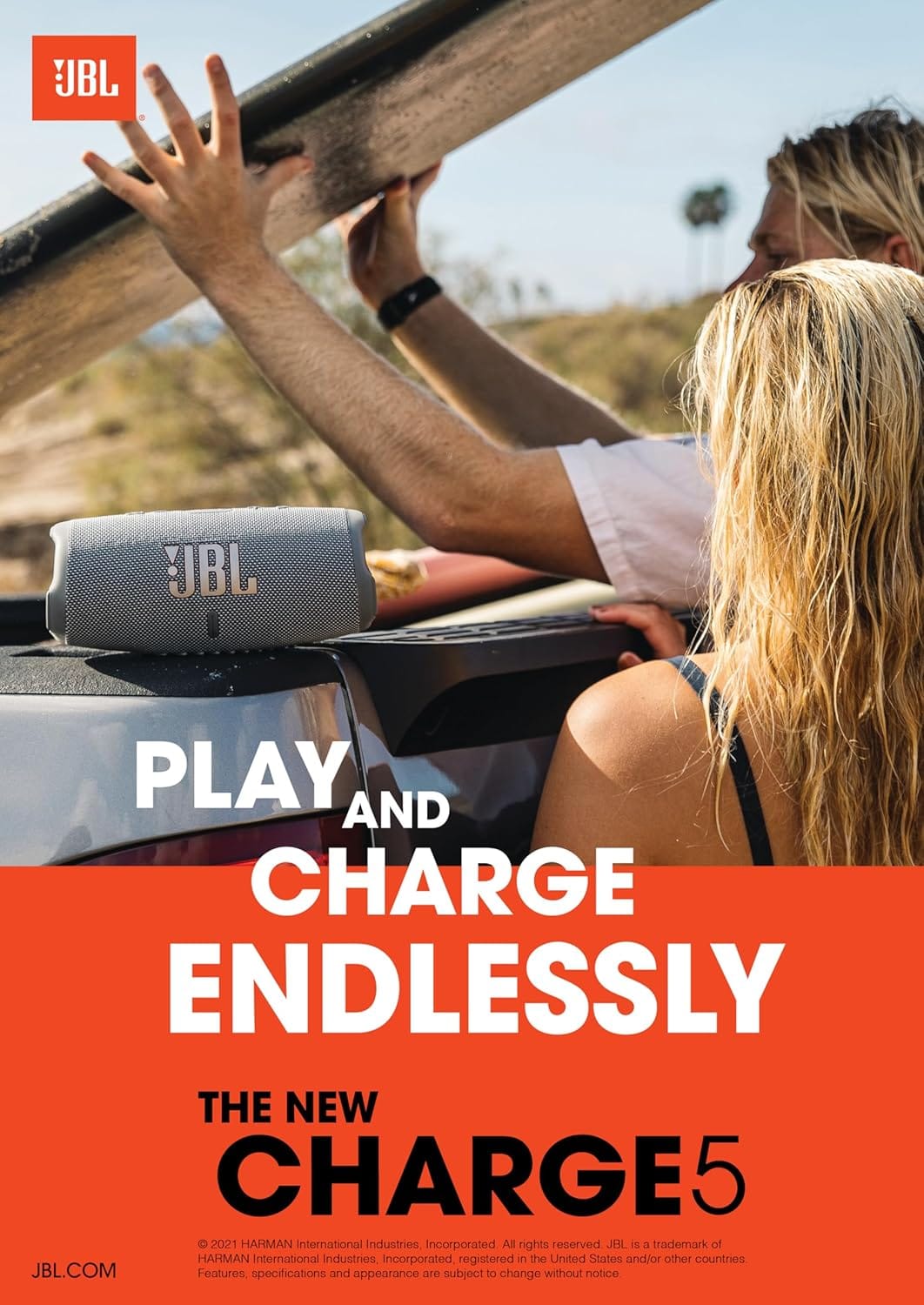 JBL CHARGE 5 Portable Waterproof Speaker with Powerbank