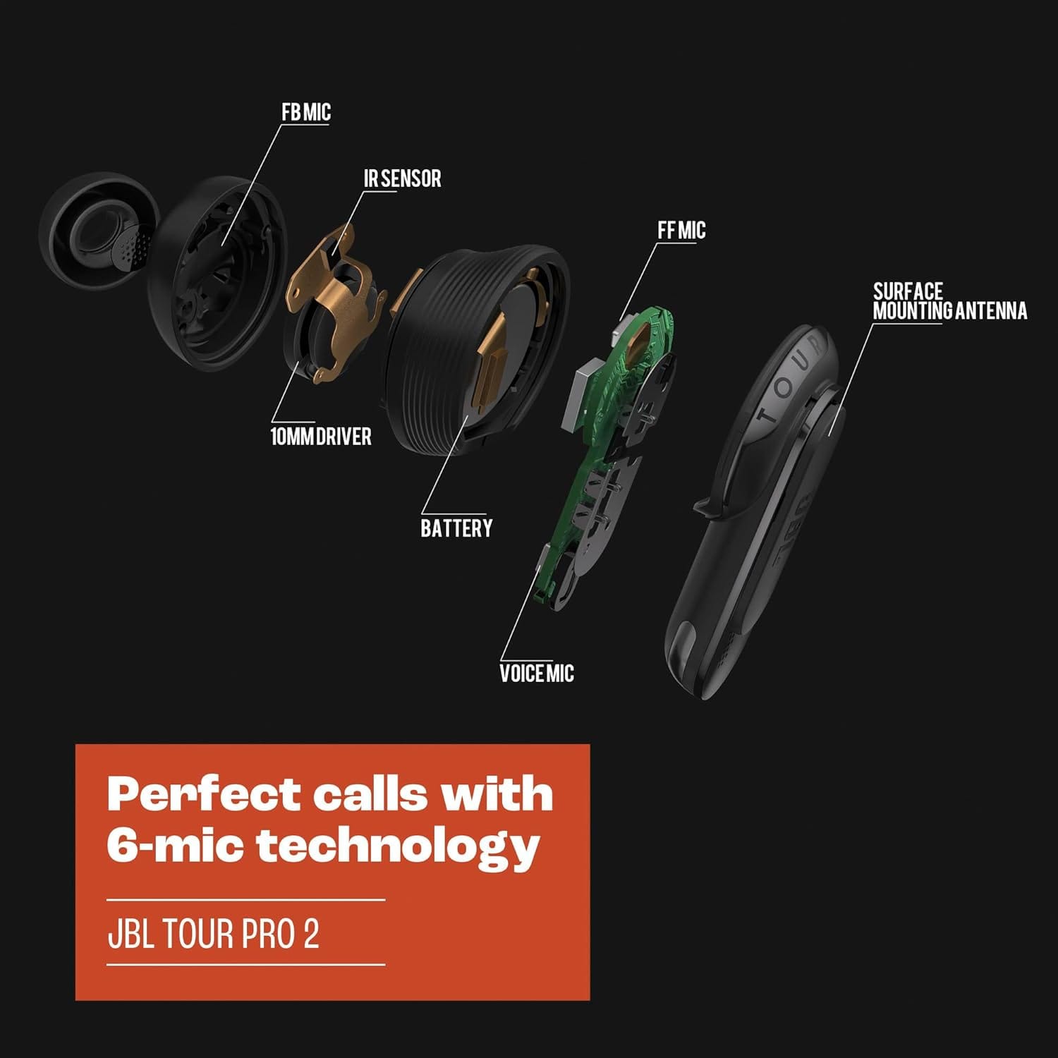 JBL Tour Pro 2 True Wireless Noise Cancelling Earbuds