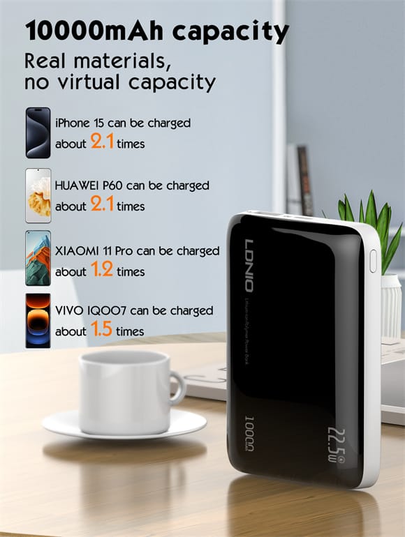 LDNIO PQ25 10000mAh 22.5W Fast Charging Power Bank