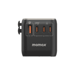 Momax 1-World 120W GaN Universal 4-Ports Travel Charger with 100W USB-C to USB-C Cable