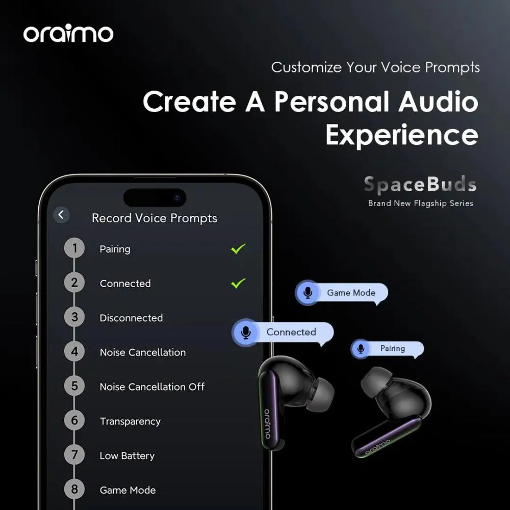 Oraimo OTW 630 SpaceBuds Hybrid ANC TWS Earbuds
