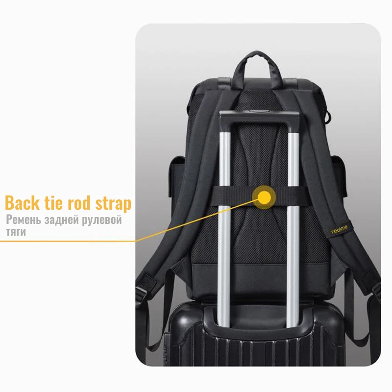 Realme Trendy Backpack Waterproof Fashionable Travel Bag