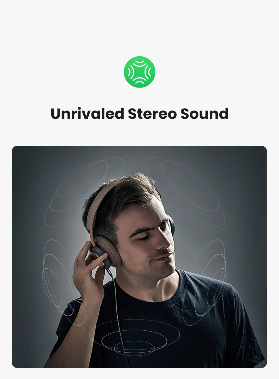 UGREEN AV112 (10694) 3.5mm Male To Male Round Cable – 3M