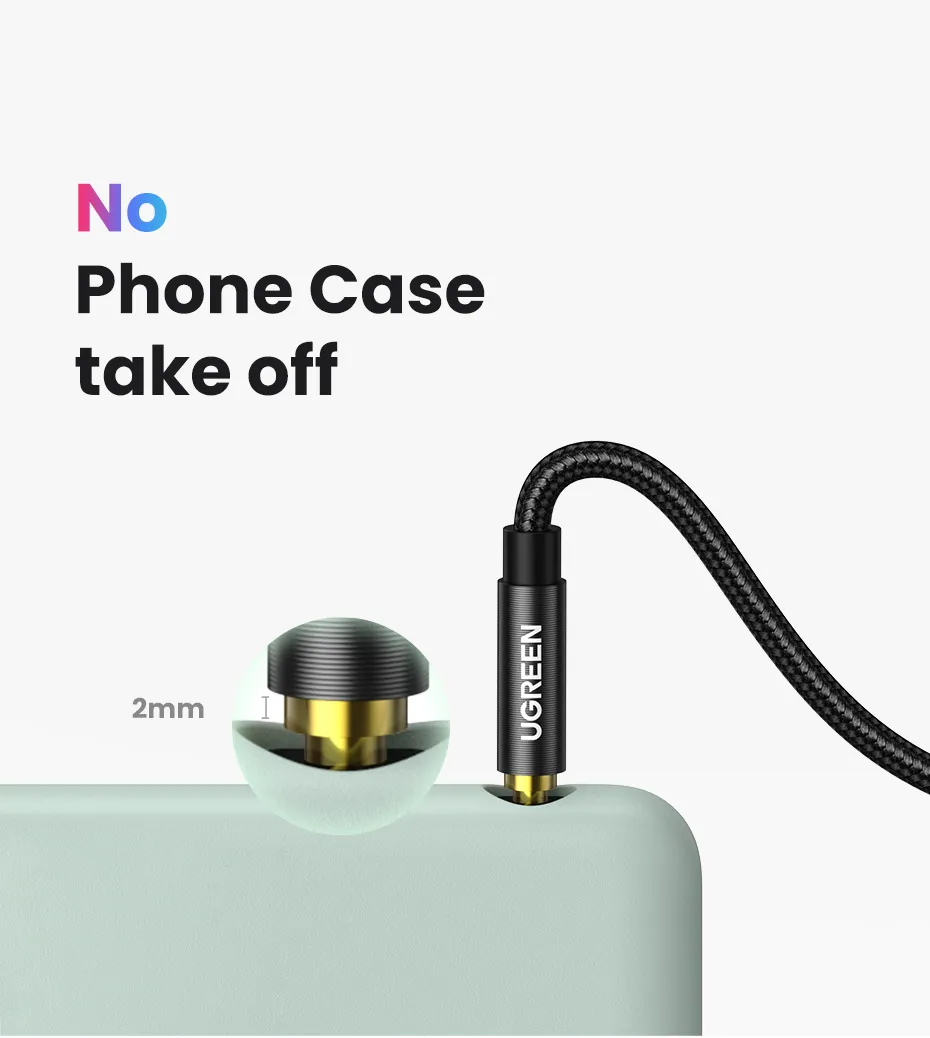 UGREEN AV112 (10694) 3.5mm Male To Male Round Cable – 3M