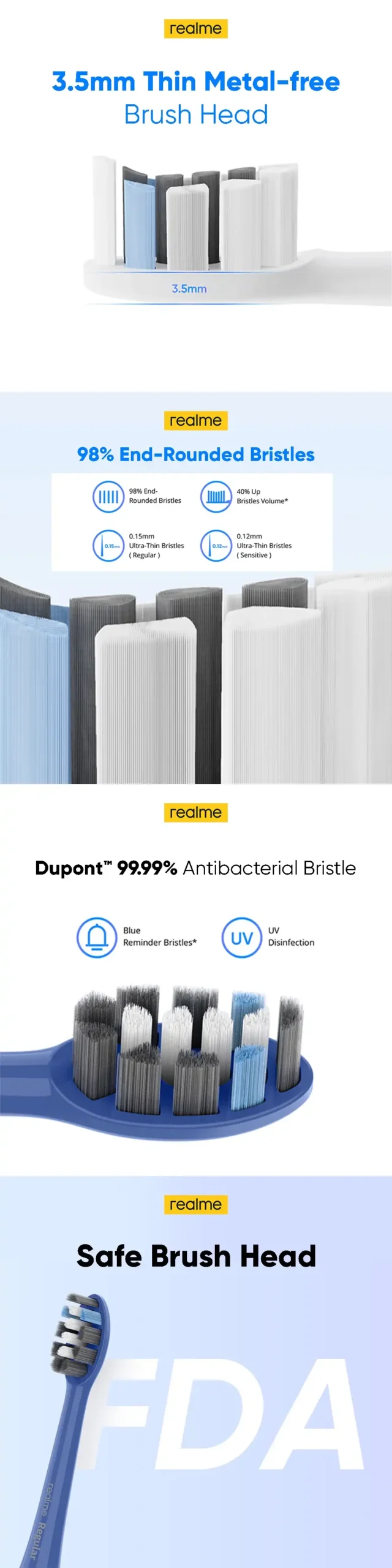 realme M1 Electric Toothbrush Heads