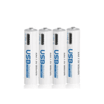 AiVR USB Rechargeable Batteries Type-C Battery AAA / AA (4 pcs)
