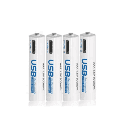 AiVR USB Rechargeable Batteries Type-C Battery AAA / AA (4 pcs)