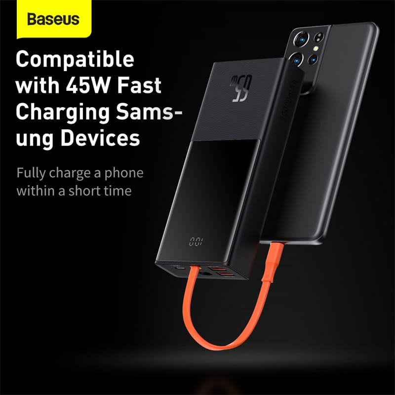Baseus Elf 65W Power Bank 20000mAh with Type-c cable Power