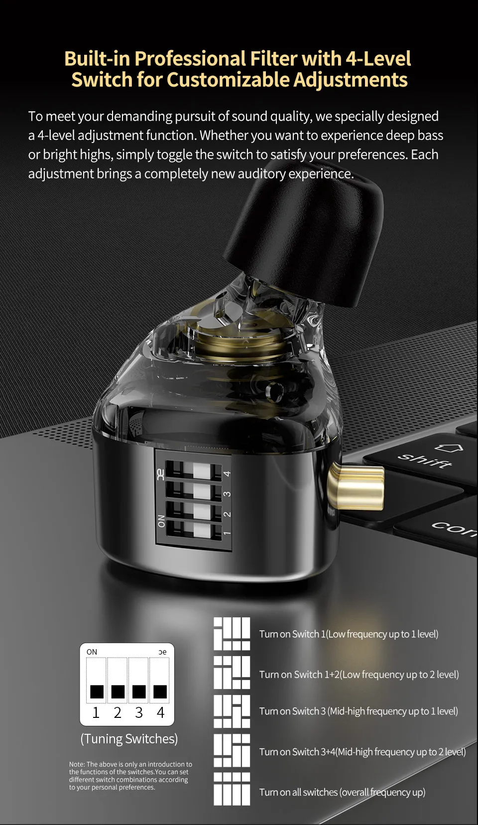 CCA Trio 3x8mm Dynamic Driver In Ear Monitor