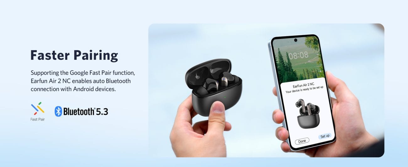 EarFun Air 2 NC ANC LDAC HiRes Audio Earbuds