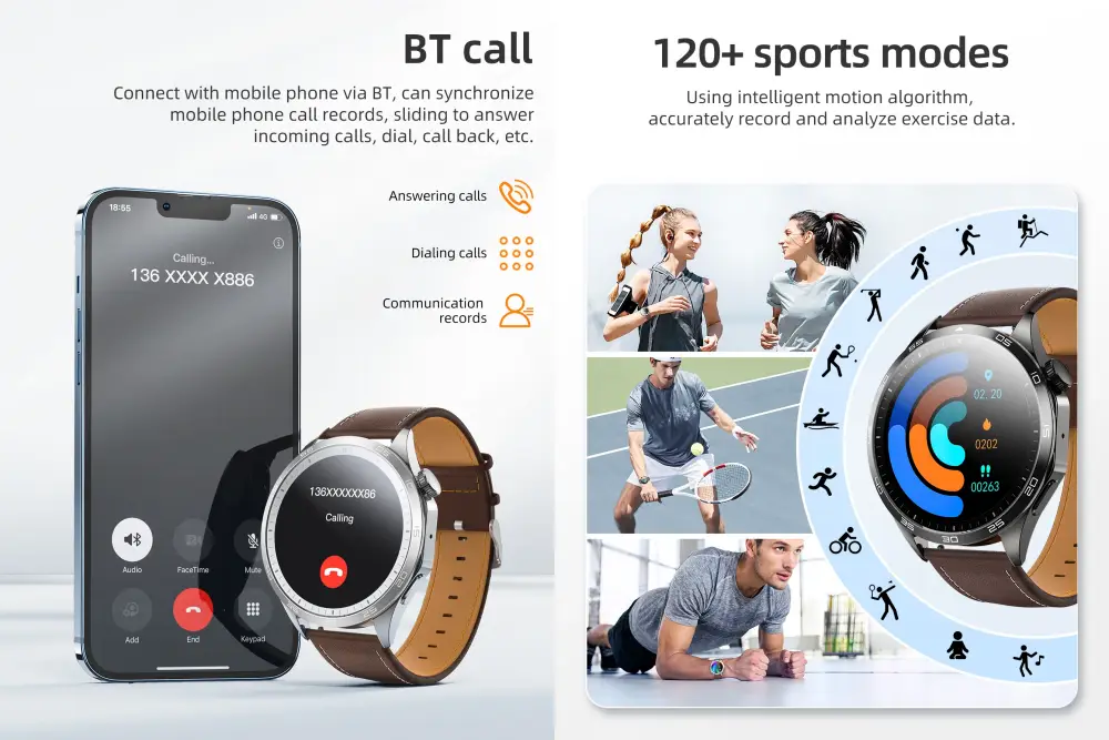 HOCO Y21 1.43inch AMOLED Bluetooth Call Sports Smart Watch
