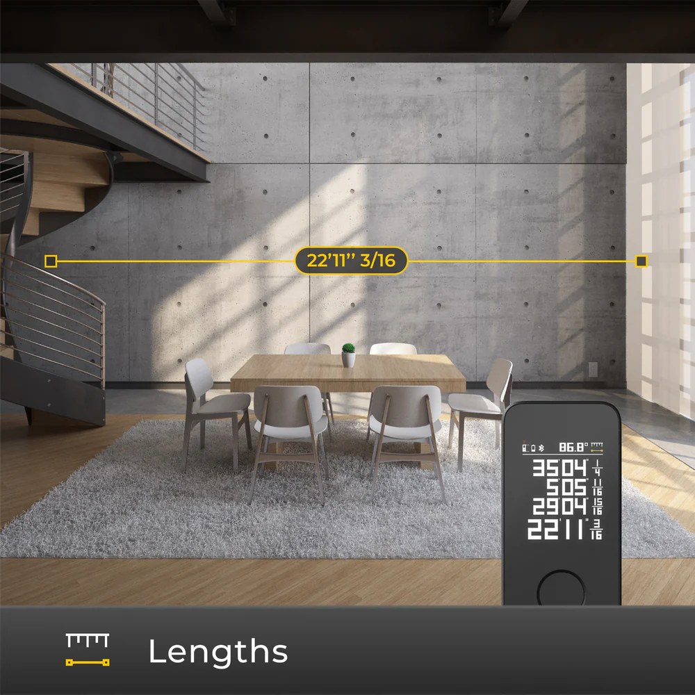 HOTO Smart Laser Measure Pro High Precision Digital Laser Tape Measuring Tool