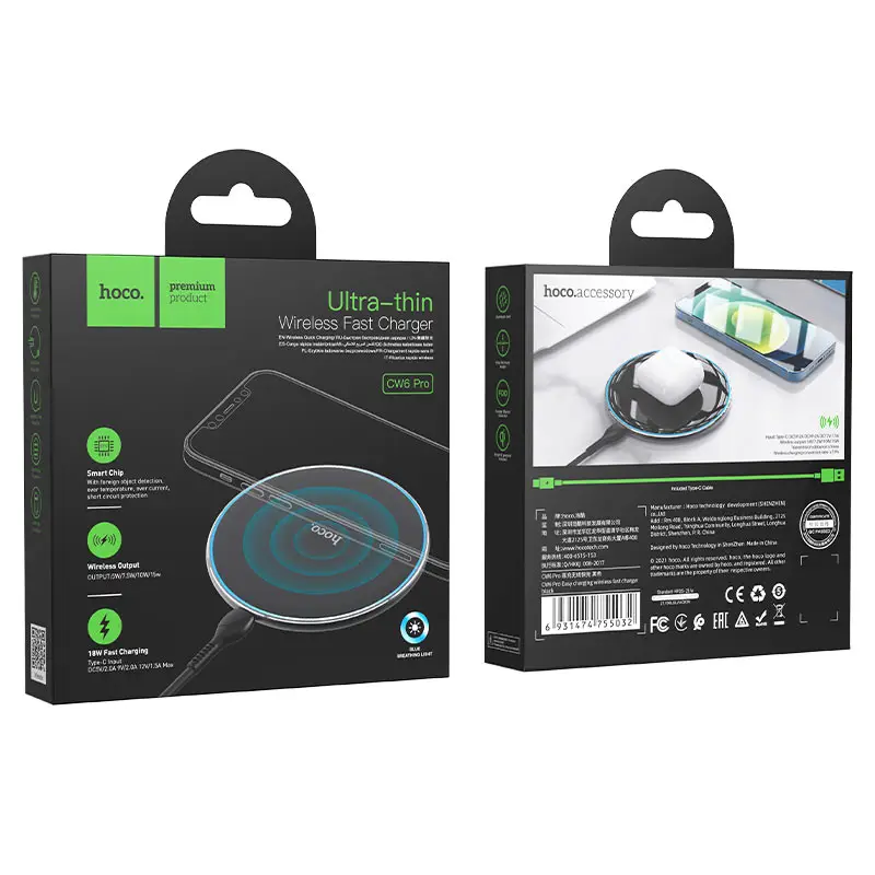 Hoco-CW6-Pro-15W-Wireless-Charger