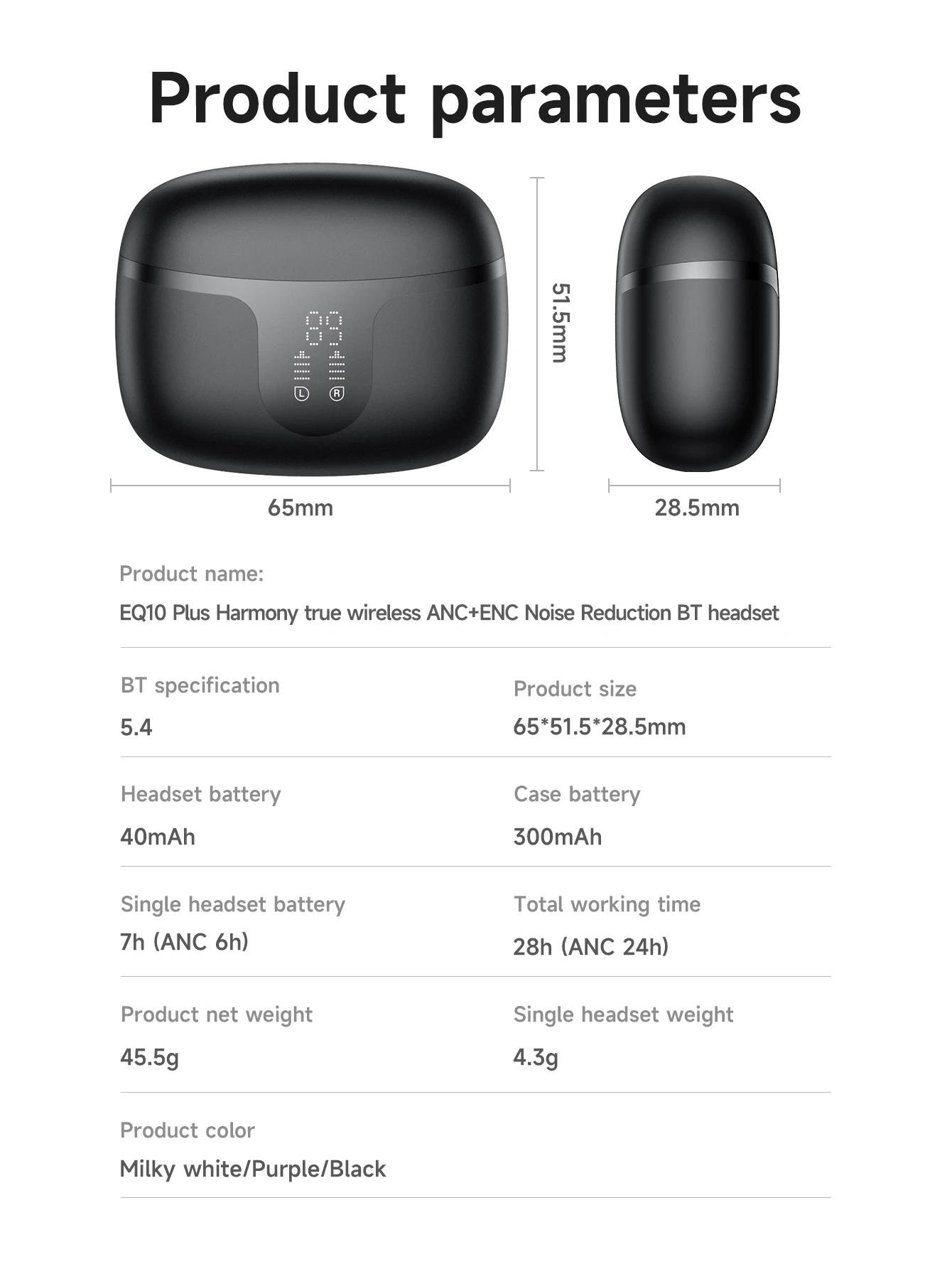 Hoco EQ10 Plus ANC Earbuds (1)