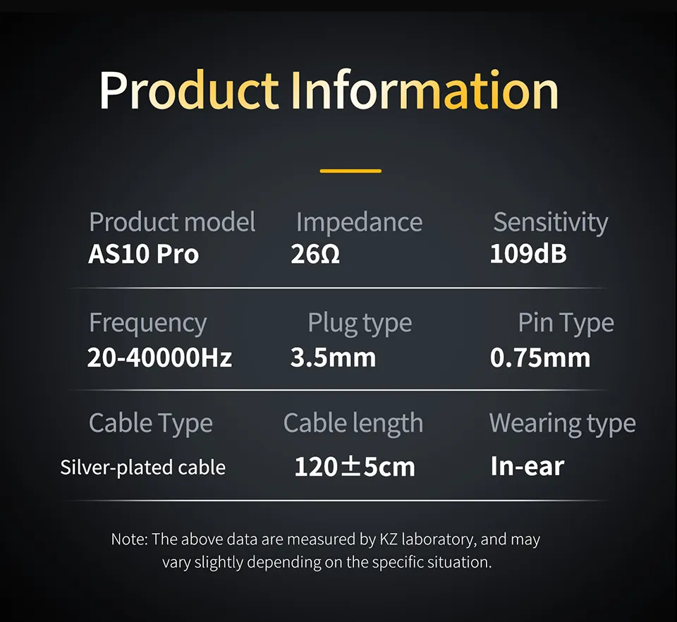 KZ AS10 PRO Professional 5 BAs IEM Pursuing Ultimate Sound Performance