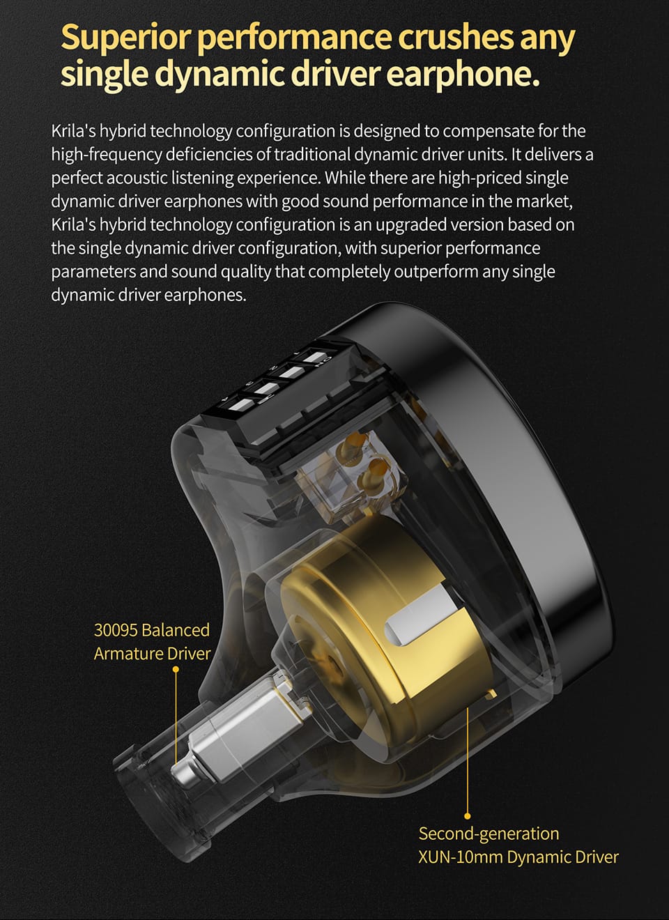 KZ Krila Hybrid Technology Tunable In Ear Earphones