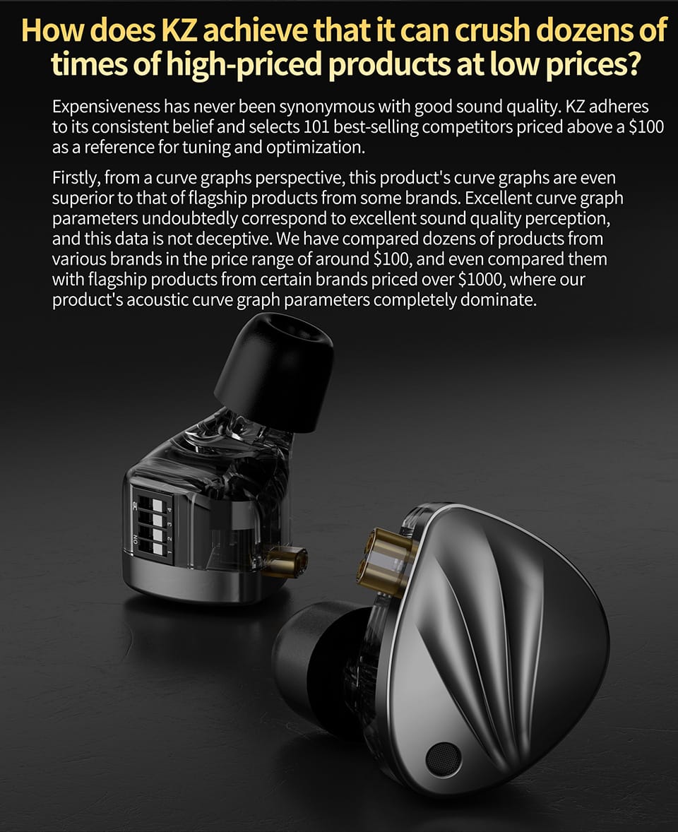 KZ Krila Hybrid Technology Tunable In Ear Earphones