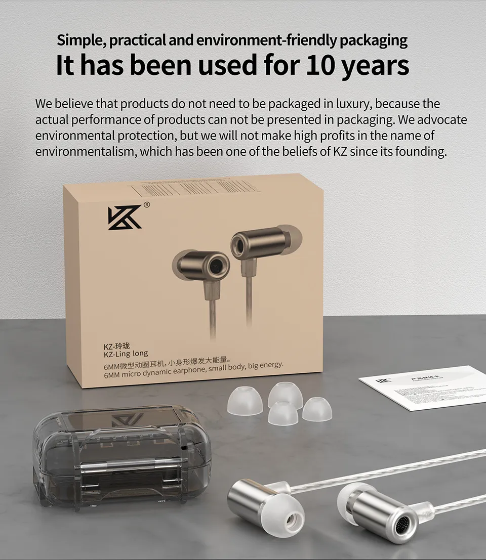 KZ Ling Long Open Back Micro Dynamic Earphone